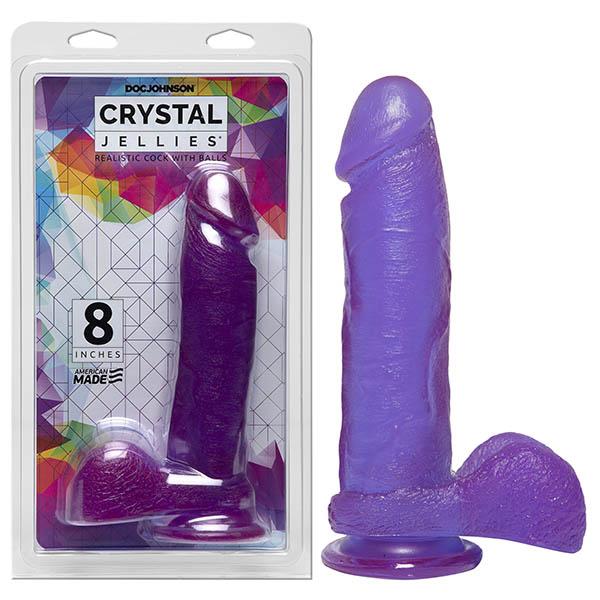 Crystal Jellies 8'' Realistic Cock with Balls