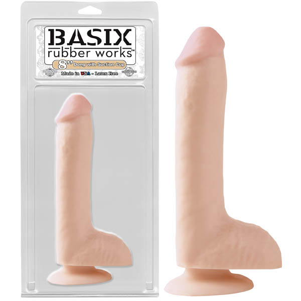 Basix Rubber Works 8'' Dong with Suction Cup