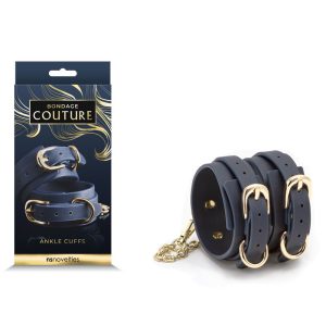 Bondage Couture Ankle Cuffs - Blue