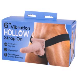 6'' Vibration Hollow Strap-On