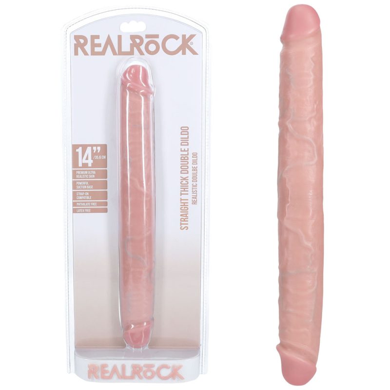 REALROCK 35cm Thick Double Dildo - Flesh