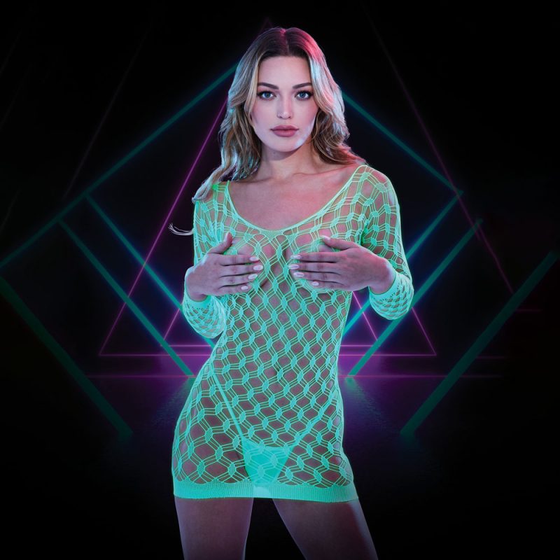 LAPDANCE Glow In The Dark Mini Dress - 1Size